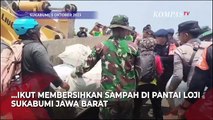 Potret Kompak TNI-Polri Turun Bersama Bersih-bersih Sampah di Pantai Loji