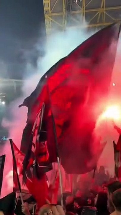 Curva Sud Milan away against Borussia Dortmund in a Champions League match 04.10.2023