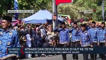 Atraksi Dan Devile Pasukan Di HUT Ke-78 Tni