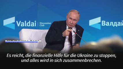 Putin: Ukraine hätte bei Stopp westlicher Hilfe "eine Woche"