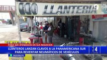 Realizan operativo tras denuncia de sujetos que lanzan clavos para dañar llantas de carros en la Panamericana Sur