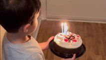 Adorable boy makes dad the happiest guy in the world by singing 'Happy Birthday' to him
