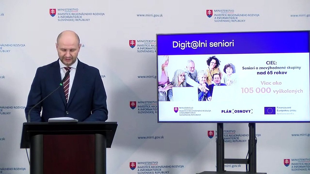 ZÁZNAM: TK Ministerstva investícií, regionálneho rozvoja a informatizácie SR