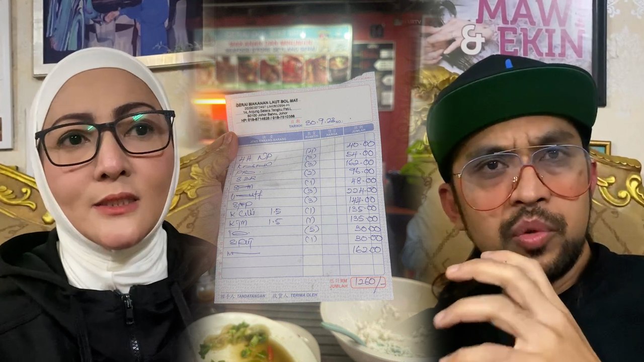 Gerai seafood caj mahal... Ekin dan Mawi anggap isu remeh, tak perlu diperbesarkan