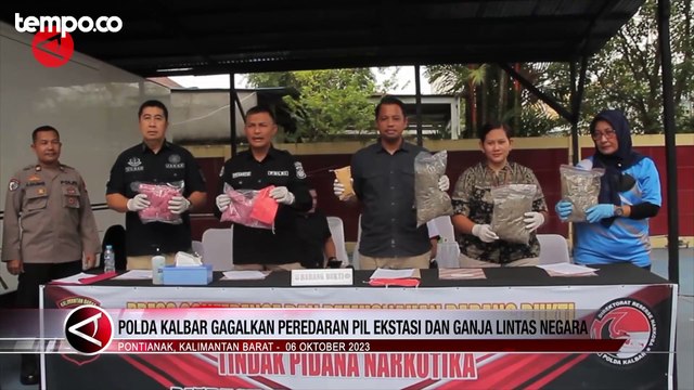 Polisi Gagalkan Peredaran Ekstasi dan Ganja Lintas Negara di Kalimantan Barat