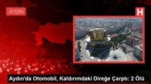 Aydın'da Kaldırımdaki Tabelaya Çarpan Otomobilde 2 Kişi Hayatını Kaybetti