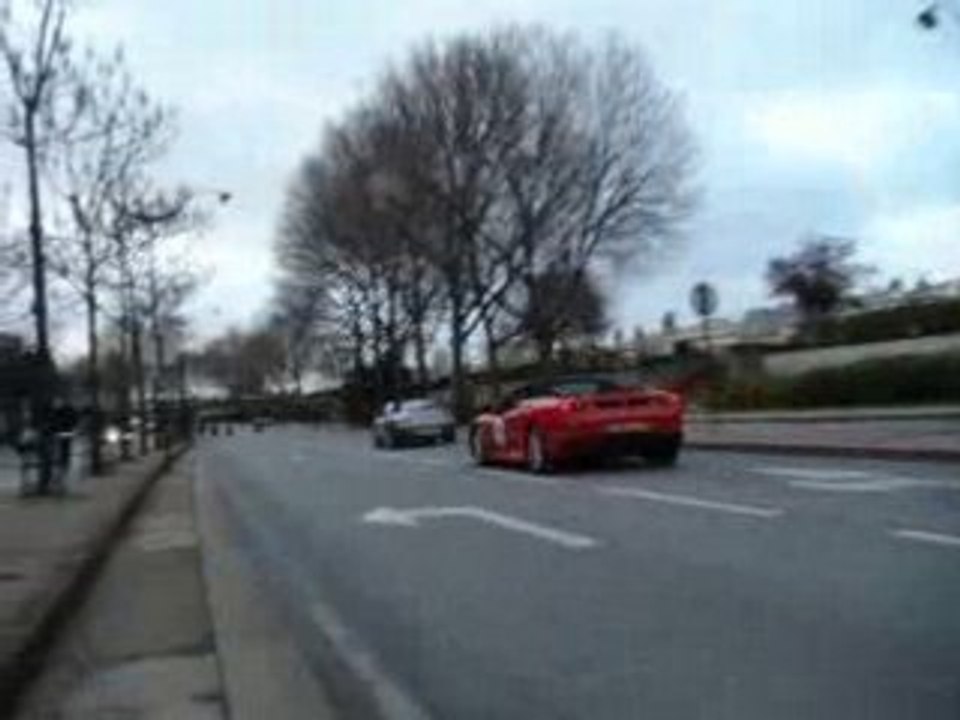Porsche 996 Carrera & Ferrari F430 - Rally de Paris 2008