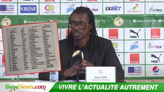 LISTE DES JOUEURS SELECTIONNES POUR LE MATCH AMICAL SENEGAL VS CAMEROUN
