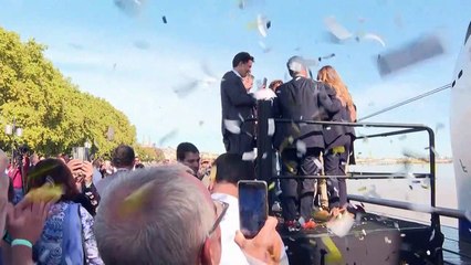 Le premier navire cargo à voiles au monde inauguré à Bordeaux