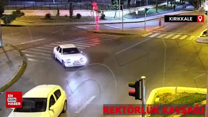 Kırıkkale'de yaşanan kazalar kamerada