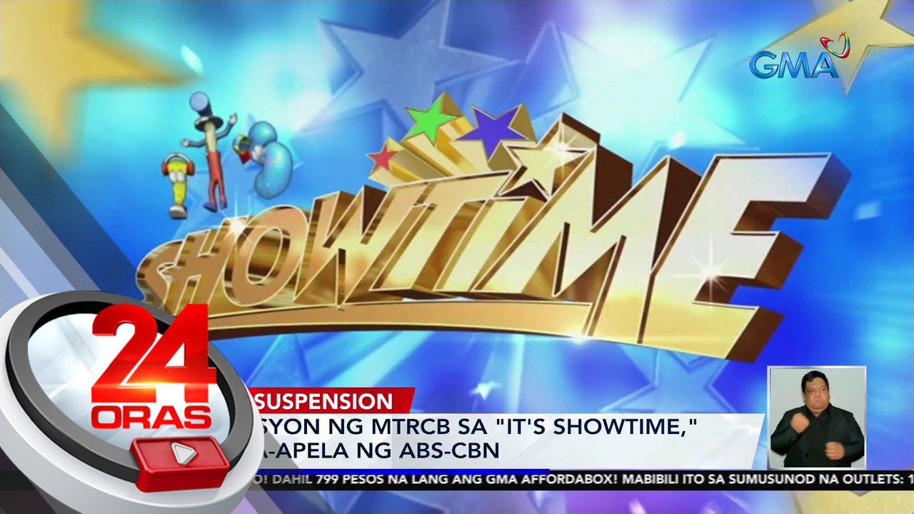 Suspensyon ng MTRCB sa "It's Showtime," 'di na ia-apela ng ABS-CBN | 24 Oras