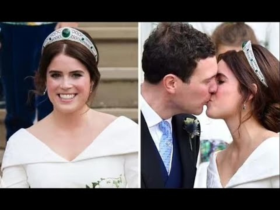 La princesse Eugénie portait un diadème de mariage enchanteur qui faisait ressortir ses yeux