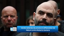 Verdict attendu du procès en diffamation de Meloni contre Roberto Saviano