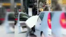 Trafikte kadından kadına şiddet! Kadın sürücüye çocuğunun yanında saldırdı