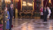 La comentada reacción de Felipe VI, de Letizia y de la princesa Leonor en este momento del besamanos