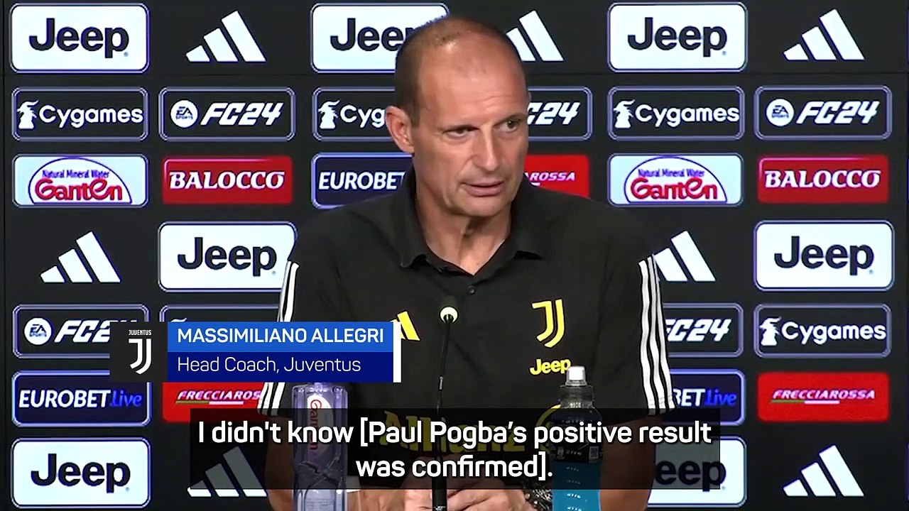 Allegri 'sorry' about Pogba's positive doping test