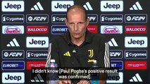 Allegri 'sorry' about Pogba's positive doping test