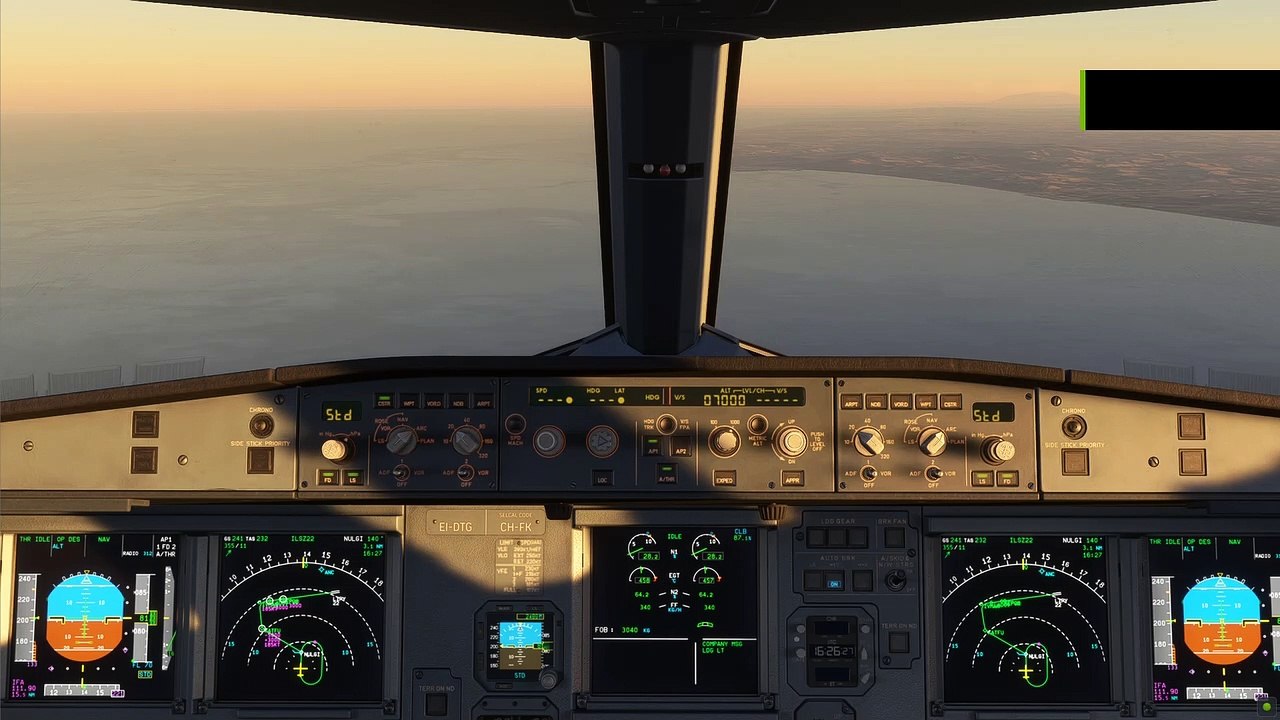 MSFS A320 FÉNIX ALITALIA  atterro LIPY appr LANL2R ILS  Z RWY 22