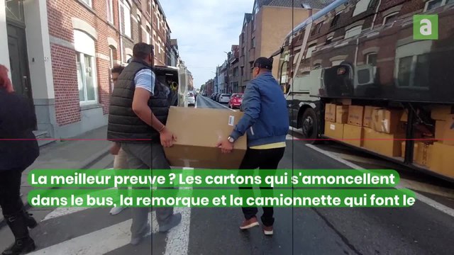 Mouscron: la formidable récolte de dons part pour le Maroc