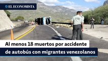 Al menos 18 muertos por accidente de autobús con migrantes venezolanos en Oaxaca