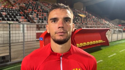 Romain Montiel après la victoire du FC Martigues 4/0 contre Le Mans