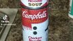 Campbells chicken noodle Snowman cans of soup