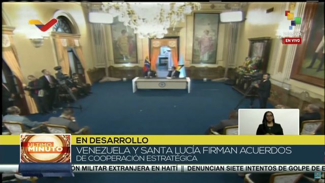 Venezuela y Santa Lucía firman acuerdos de cooperación bilateral