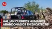 Hallan los restos humanos de dos personas en un automóvil en Zacatecas