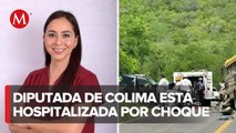 Diputada de Morena de Colima hospitalizada tras choque con autobús escolar