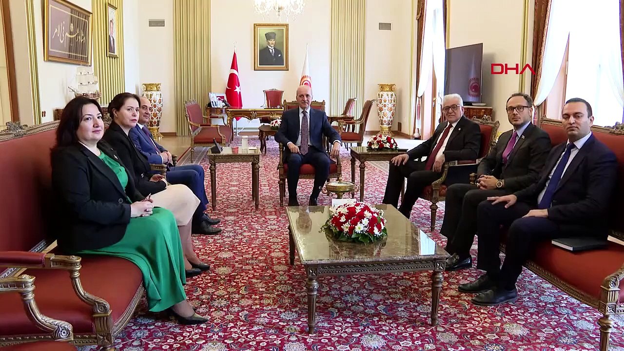 TBMM BAŞKANI KURTULMUŞ, TAHİR BUDAGOV VE BERABERİNDEKİ HEYETİ KABUL ETTİ