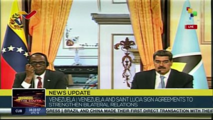 President Maduro meets with Saint Lucia's PM Philip Pierre