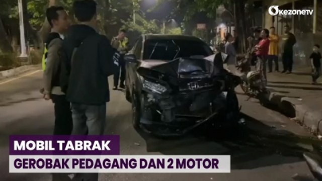 Sopir Wanita Diduga Mabuk, SUV Tabrak Gerobak Pedagang dan 2 Motor di Kebayoran Lama