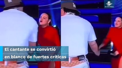 En pleno escenario,  Bad Bunny le niega un beso de Maite Perroni