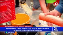 Sedapal podría enfrentar multa por corte anticipado de agua que afectó a tres distritos de Lima Sur