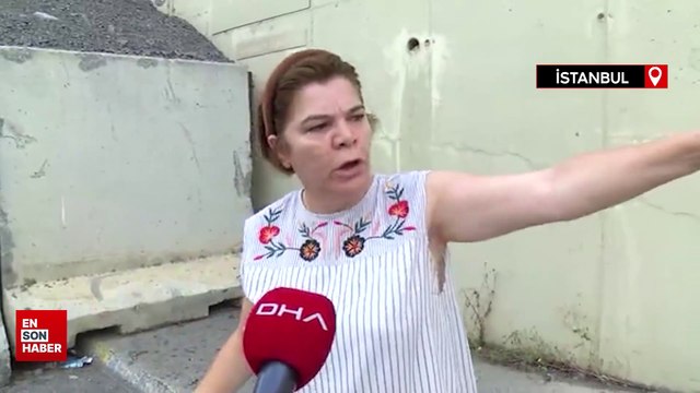 İstanbul'da kayan istinat duvarının çökmesi kum konularak engellenmeye çalışıldı