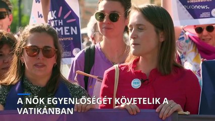 Egyenlőséget követeltek a nőknek a katolikus egyházban a Vatikán közelében tüntetők