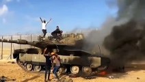 Filistinliler bir İsrail tankını imha etti