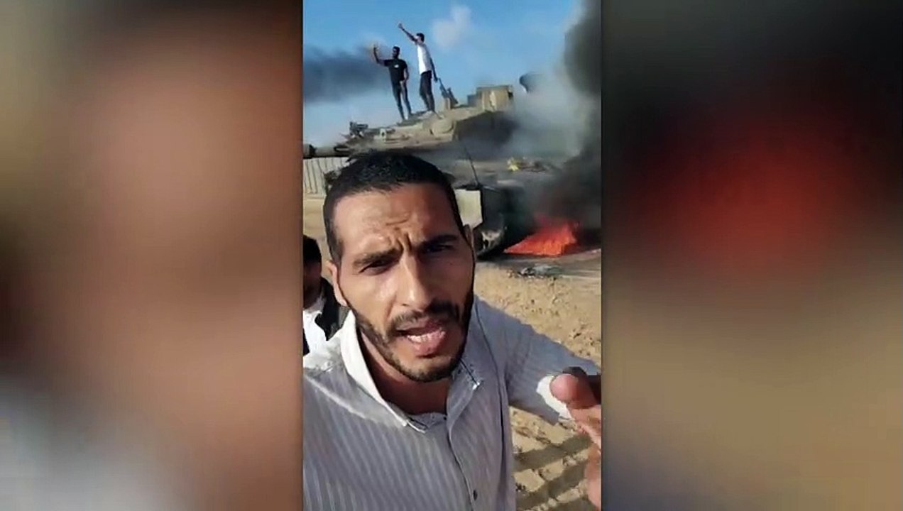 Hamas güçleri, Gazze Şeridi sınırına yakın bölgede bir İsrail tankını imha etti