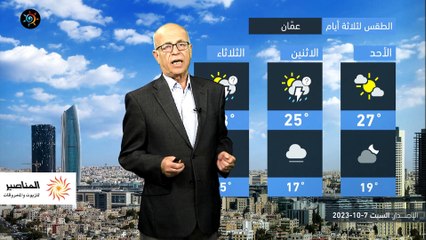 الأردن النشرة الجوية | ارتفاع على الحرارة يوم الأحد لتصبح حول معدلاتها العامة | السبت 7-10-2023