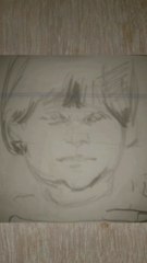 Cute baby face drawing