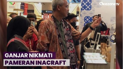 Momen Ganjar Nikmati Akhir Pekan di Pameran Inacraft