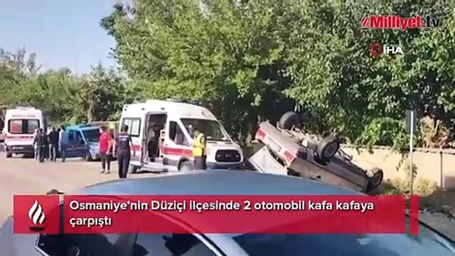 Otomobiller kafa kafaya çarpıştı! Kaza anı kamerada
