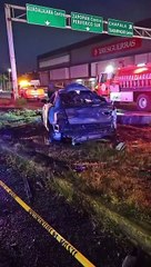 #EnVivo Mueren calcinadas dos personas tras incendiarse su Audi RS3 sobre avenida 8 de Julio #GuardiaNocturna