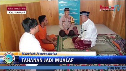 Tiga Hari Masuk Sel, Pencuri di Toko Emas Jadi Mualaf - Jampang Kulon Sukabumi