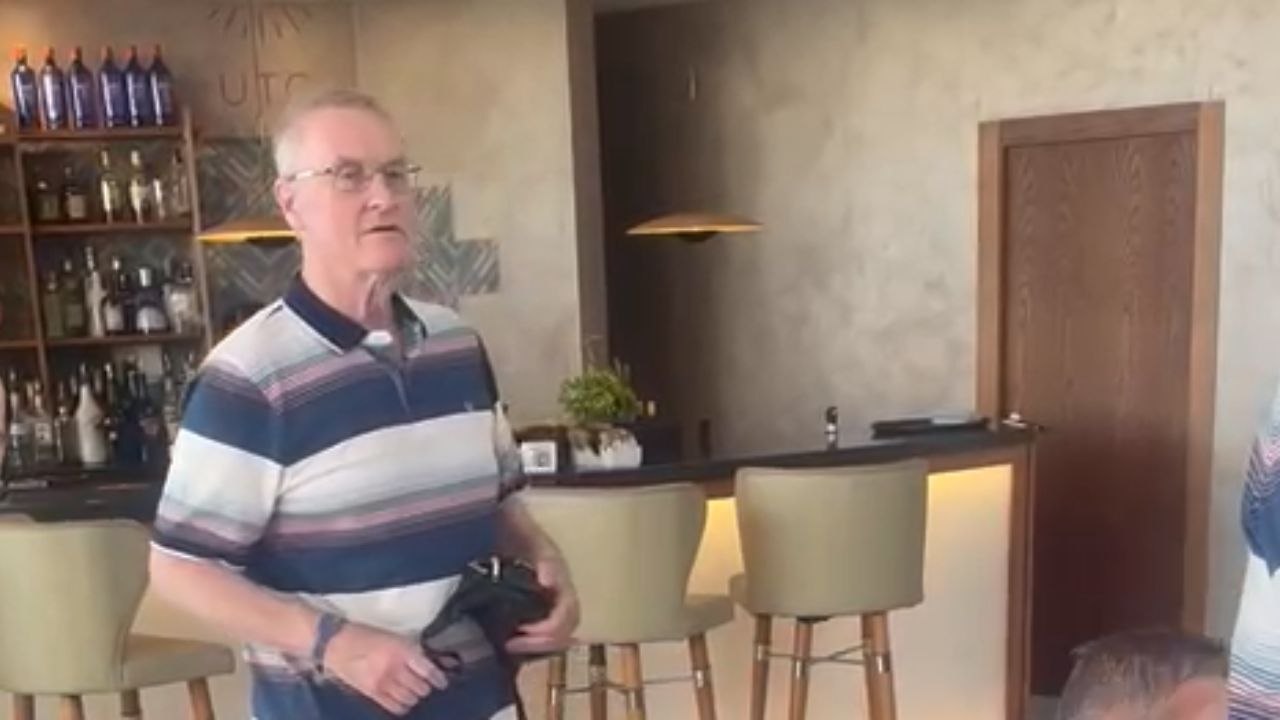 70th Birthday Surprise: Man gets pranked by family, finds 6 others in same outfit!