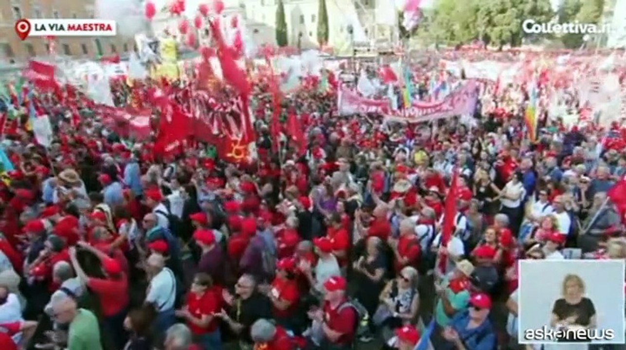 Cgil, Landini: una piazza enorme, noi vogliamo unire il Paese