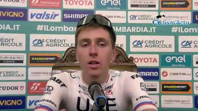 Tour de Lombardie 2023 - Tadej Pogacar : If I have to take stock ? It was really a strange season for me...
