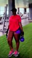 Hajia Bintu shows her curvaceous body during gym training