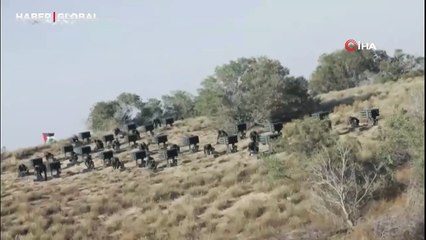 Hamas’tan İsrail’e yönelik roket saldırısı anları paylaşıldı!