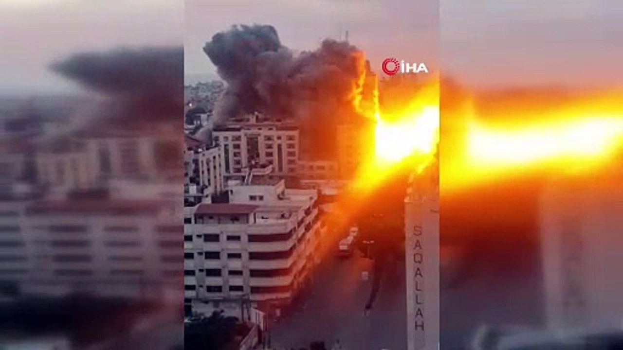 İsrail, Gazze’de 14 katlı binayı vurdu